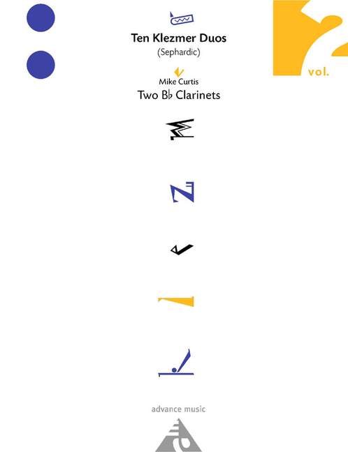 Ten Klezmer Duos Vol. 2, (Sephardic), for 2 clarinets, Performing score