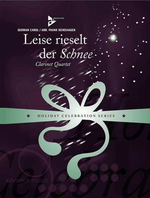 Leise rieselt der Schnee, German Carol, for 4 clarinets, Score and parts