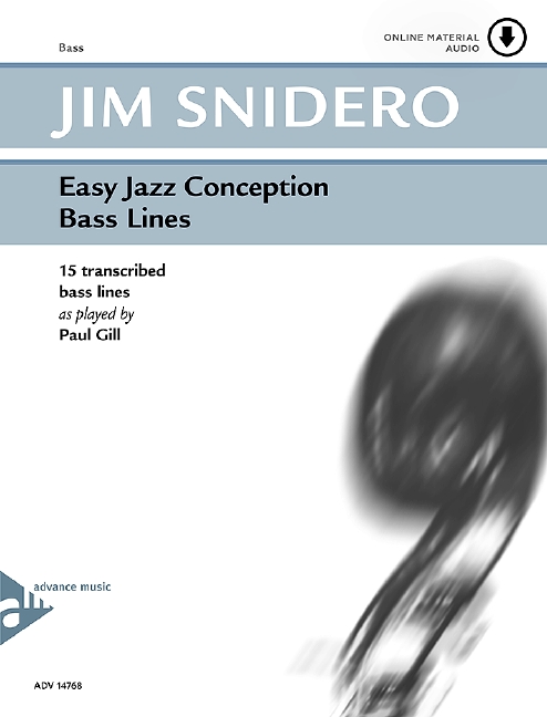 Easy Jazz Conception Bass Lines, transcribed bass lines as played by Paul Gill
