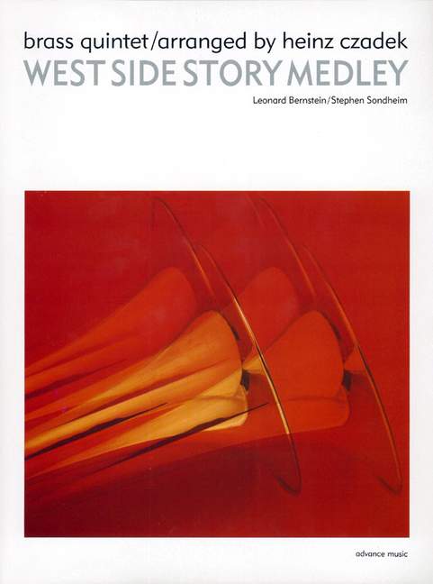 West Side Story Medley, for brass quintet (2 trumpets in Bb, horn in F, trombone, tuba), Score and parts