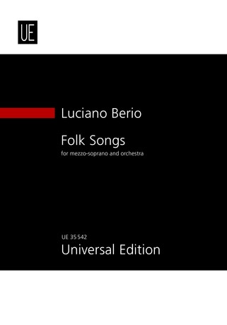Folk Songs, for mezzo-soprano and orchestra, Study score