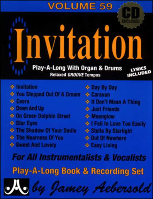 Aebersold 59 Invitation Vol. 59, for melody instrument