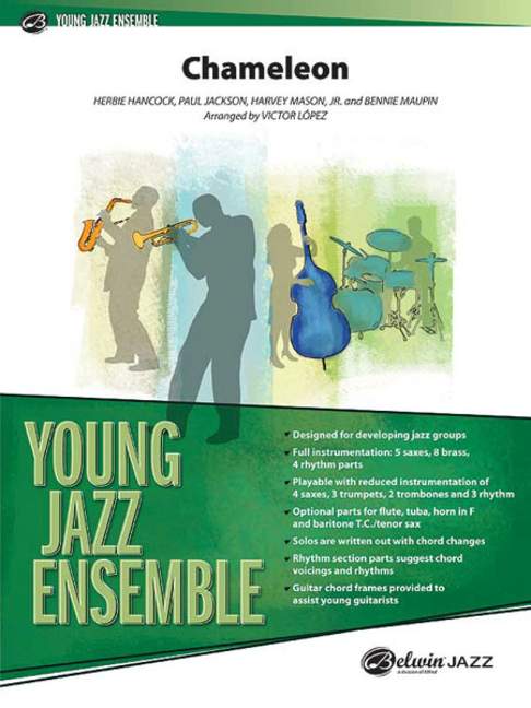 Chameleon, Jazz-Rock, for big band, flute, tuba, horn in F, 2 baritones ad lib, Score and parts
