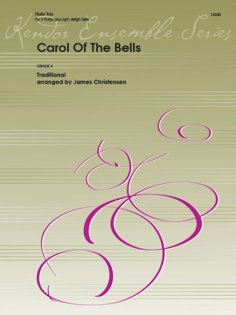Carol Of The Bells, Traditional, for 3 flutes, Score and parts