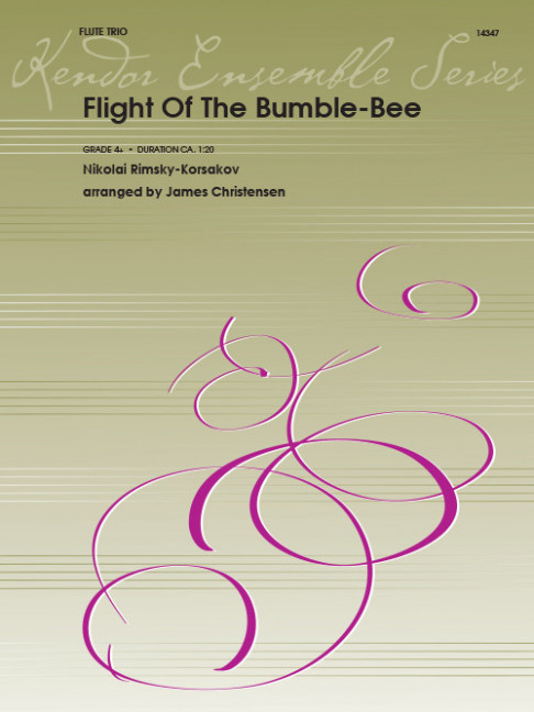 Flight Of The Bumble-Bee, for 3 flutes, Score and parts