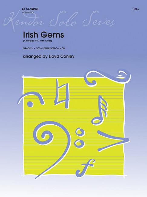 Irish Gems, A Medley Of 7 Irish Tunes, for clarinet and piano