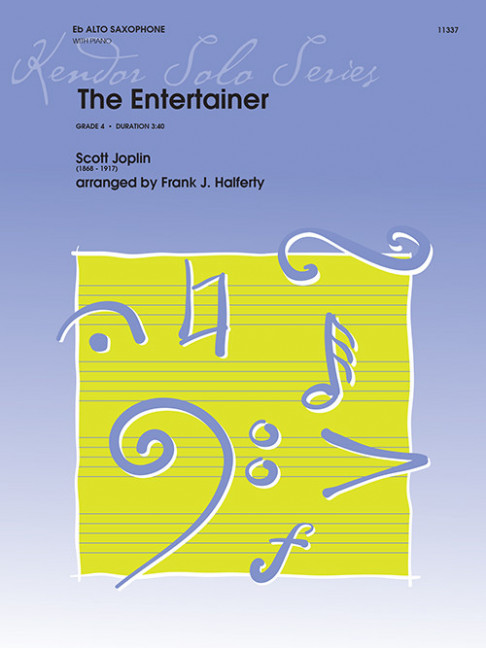 The Entertainer, for alto saxophone and piano, Score and part