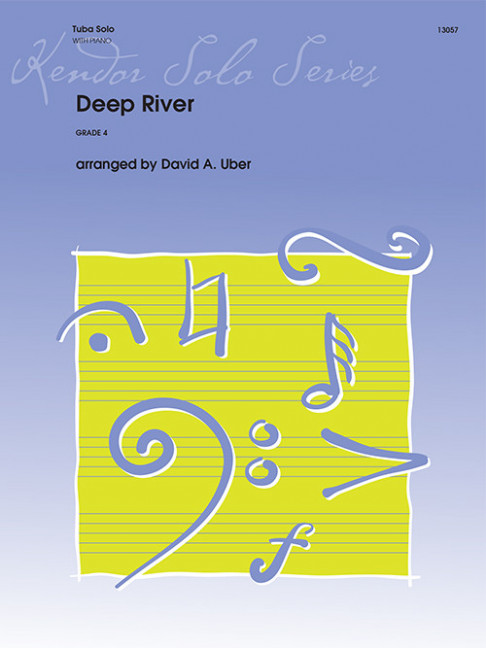 Deep River, Spiritual, for tuba and piano, Score and part