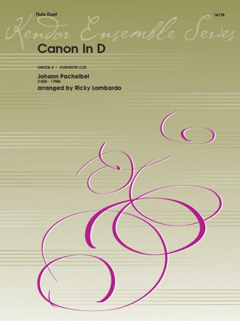 Canon In D, for 2 flutes, Performing score