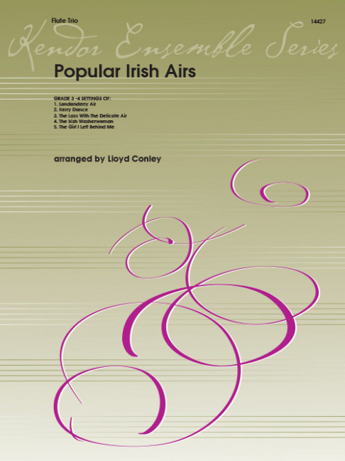Popular Irish Airs, Traditional, for 3 flutes, Score and parts