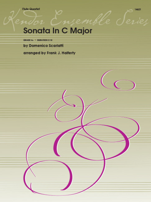 Sonata In C Major, for 4 flutes, Score and parts