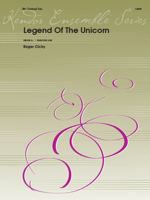 Legend Of The Unicorn, for 3 clarinets in Bb, Score and parts