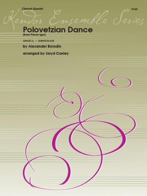 Polovetzian Dance, from Prince Igor, for 4 clarinets in Bb, Score and parts