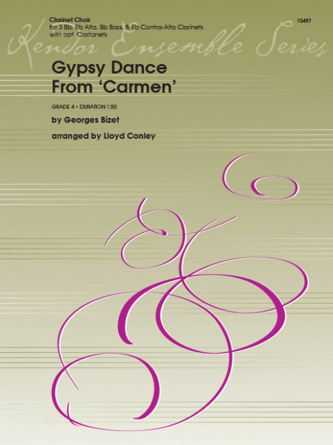 Gypsy Dance from Carmen, for 6 clarinets, Score and parts