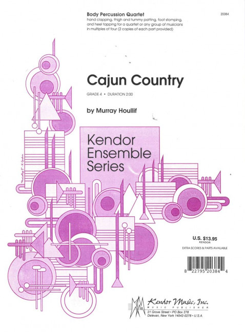 Cajun Country, for Body Percussion (Quartet), Score and parts