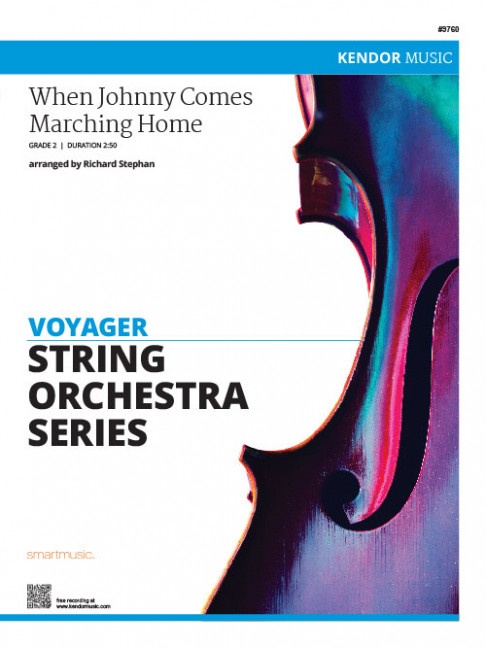 When Johnny Comes Marching Home, Traditional, for string orchestra, Score and parts