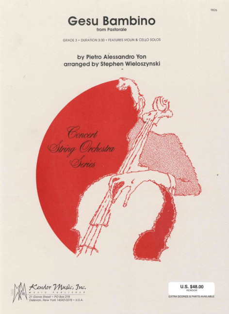 Gesu Bambino, from Pastorale, for string orchestra, Score and parts