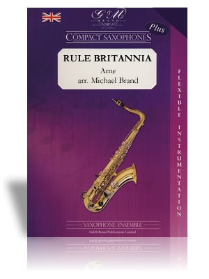 Rule Britannia, for 4 saxophones and piano, Score and parts