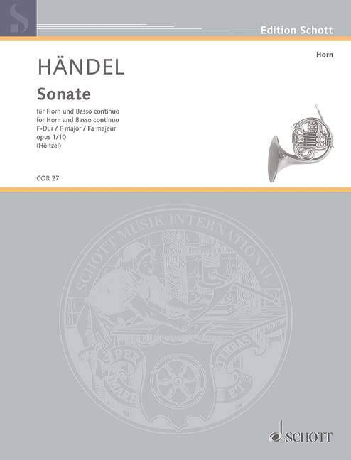 Sonata F major op. 1/10, arranged from the Violin Sonata, for horn and basso continuo
