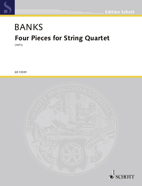Four Pieces for String Quartet, Score and parts