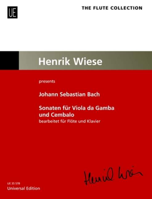 Sonatas for Viola da Gamba and Harpsichord, Henrik Wiese presents, for flute (transverse flute, oboe or violin) and piano (harpsichord), Score