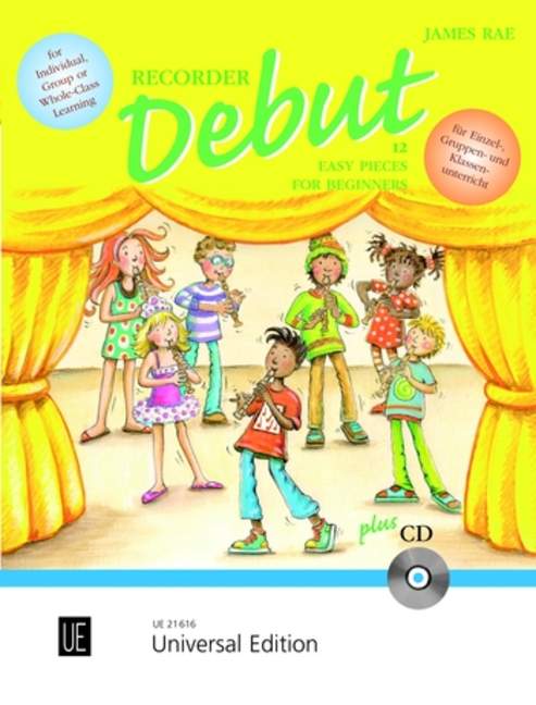 Recorder Debut: Pupil's book, 12 easy pieces for beginners - for individual, group or whole-class learning, for 1-2 descant recorders with CD or piano accompaniment, Edition with play-along
