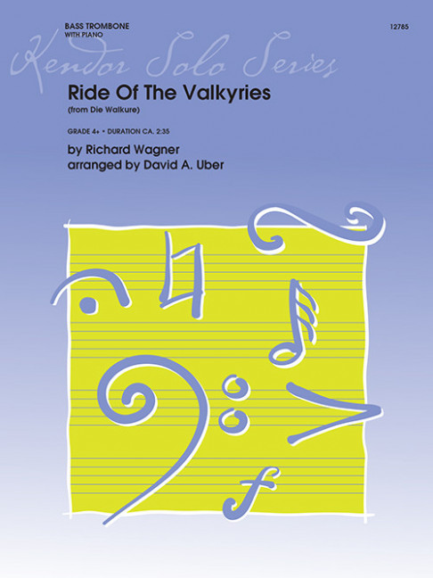 Ride Of The Valkyries, from Die Walkure, for bass trombone and piano, Score and part