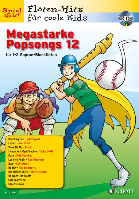 Megastarke Popsongs Vol. 12, for 1-2 soprano recorders