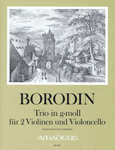 Trio, for 2 violins and cello, Score and parts