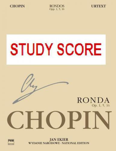 Rondos Op. 1, op. 5, op. 16, for piano, Study score