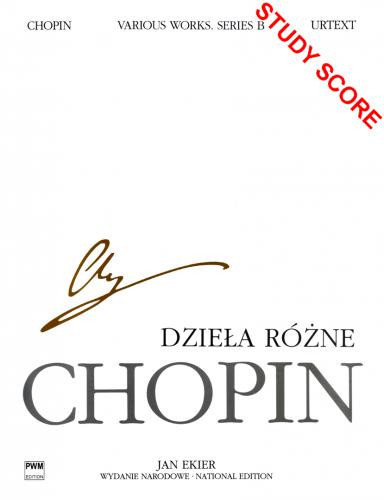 Various Works, Series B, for piano, Study score