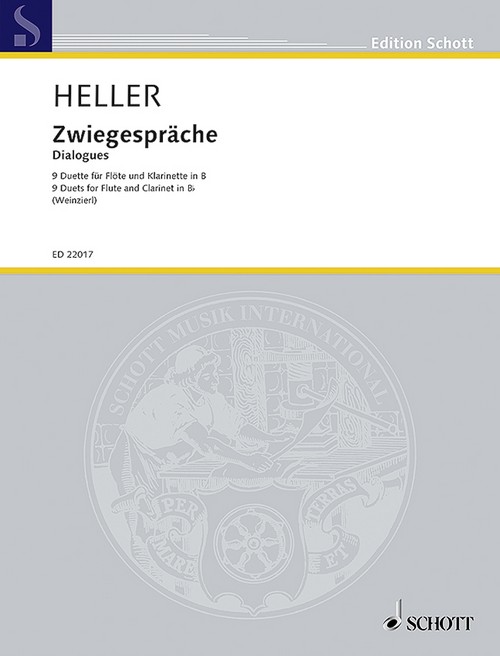 Dialogues, 9 Duets, for flute and clarinet in Bb, Performing score