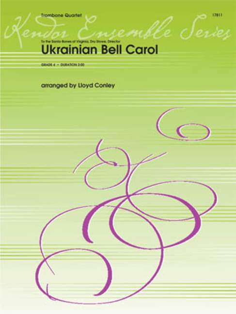 Ukrainian Bell Carol, for 4 trombones, Score and parts