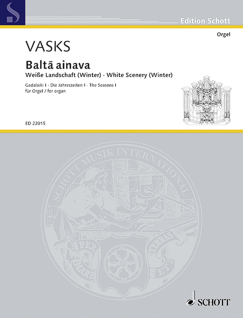 Balta ainava, (White Scenery (Winter)), for organ, Separate edition