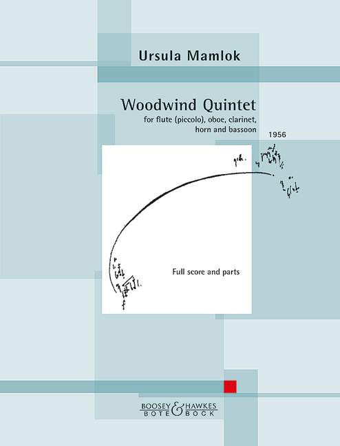 Woodwind Quintet, for flute (Piccoloflute), oboe, clarinet, horn, bassoon, Score and parts