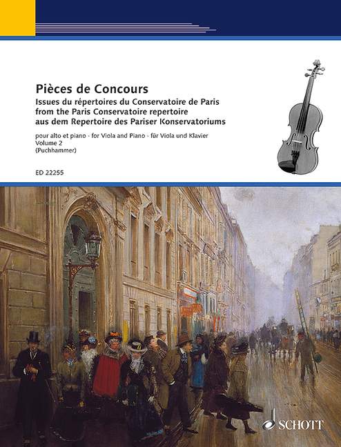 Pièces de Concours Vol. 2, from the Paris Conservatoire repertoire, for viola and piano, Score and part