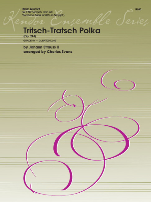Tritsch-Tratsch Polka op. 214, for Schlagzeug ad lib, Score and parts