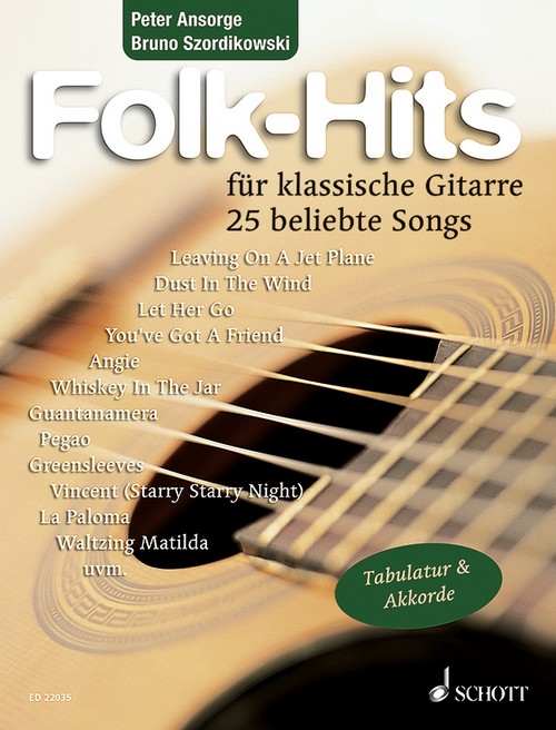 Folk-Hits, 25 beliebte Songs, for guitar