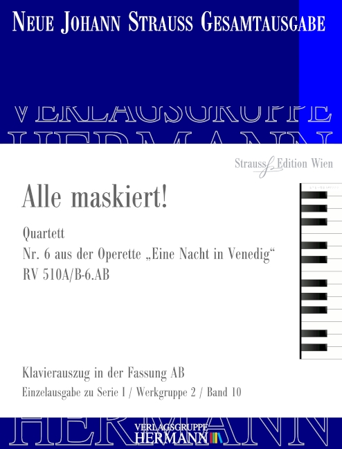 Eine Nacht in Venedig - Alle maskiert! (Nr. 6) RV 510A/B-6.AB, Quartett, for soloists and orchestra, Piano reduction