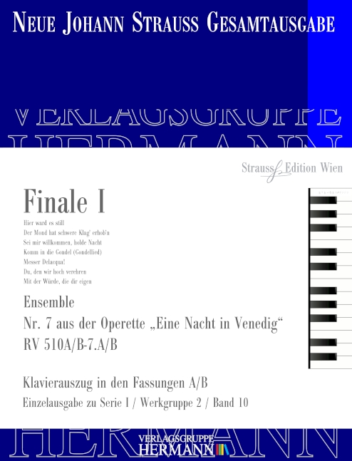Eine Nacht in Venedig - Finale I (Nr. 7) RV 510A/B-7.A/B, Ensemble, for soloists, choir and orchestra, Piano reduction