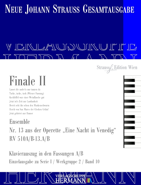 Eine Nacht in Venedig - Finale II (Nr. 13) RV 510A/B-13.A/B, Ensemble, for soloists, choir and orchestra, Piano reduction