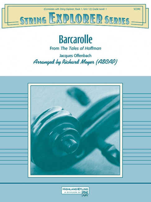 Barcarolle, from The Tales of Hoffman, for string orchestra, Score and parts