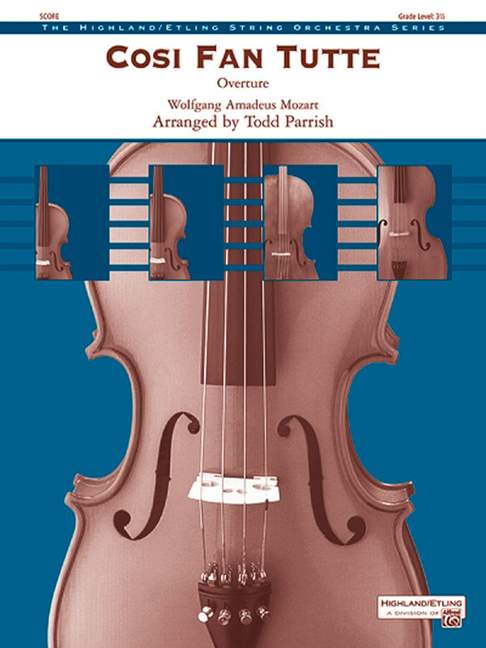 Cosi Fan Tutte, Overture, for string orchestra, Score and parts