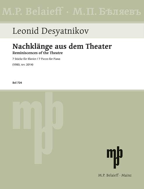 Reminiscences of the Theatre, 7 Pieces for piano