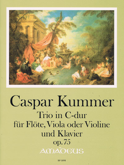 Trio op. 75, for flute, viola (or violin) and piano, Score and parts