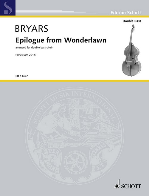 Epilogue from Wonderlawn, arranged for double bass choir (minimum 8 players), Score