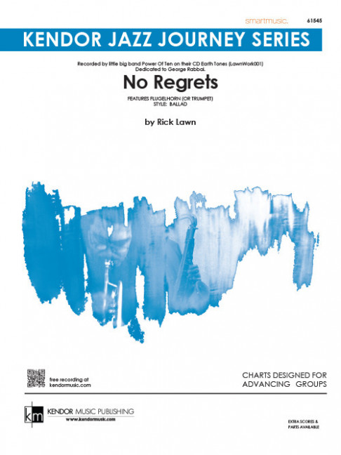 No Regrets, Ballad, for big band, Score and parts