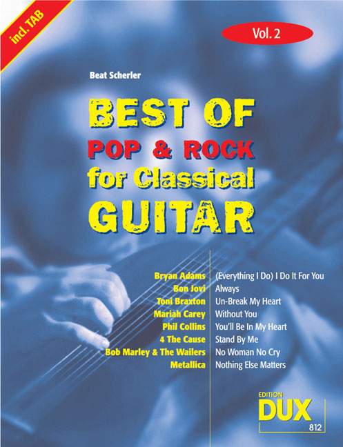 Best of Pop and Rock for Classical Guitar Vol. 2, die umfassende Sammlung mit starken Interpreten