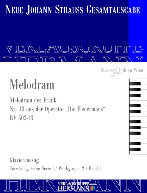 Die Fledermaus - Melodram (Nr. 13) RV 503-13, Melodram des Frank, for baritone and orchestra, Piano reduction