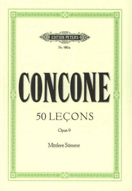 50 Lecons op. 9, for medium voice and piano